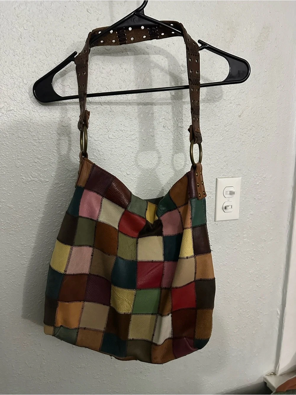 Lucky Brand Patchwork Leather Hobo Shoulder Bag - Picture 1 of 8